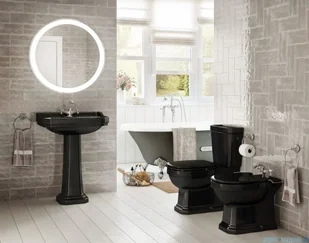 Roca Carmen Rimless miska do kompaktu czarny A3420A7560 - Miski WC - miniaturka - grafika 3