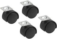 Części i akcesoria do maszyn rolniczych - Meister Master podwójne rolki, 42 x 42 mm, kółka z tworzywa sztucznego, twarda powierzchnia biegu, łożysko ślizgowe, 4 sztuki rolki transportowe, rolki, rolka, meble 418600 418600 - miniaturka - grafika 1