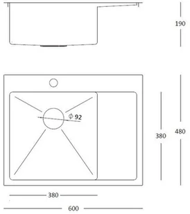 QUADRON RUSSEL 116 złoty (HB7911PVDBSG1) HB7911PVDBSG1 - Zlewozmywaki - miniaturka - grafika 8
