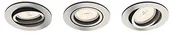 Pozostałe oświetlenie - Philips Donegal reflektor do zabudowy, 3 sztuki, trzonek GU10, okrągły, chrom-mat 5039317PN - miniaturka - grafika 1