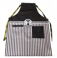 Peleryny fryzjerskie - Profesjonalny Fartuch Ochronny Nylonowy Barberski Stripes Skull 1449B - miniaturka - grafika 1