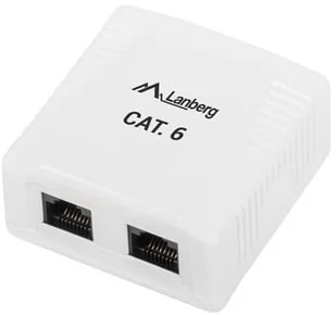 LANBERG Gniazdo natynkowe kat.6 2X RJ45 (OU6-0002-W) - Pozostałe akcesoria sieciowe - miniaturka - grafika 3