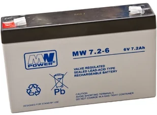 MW Power Akumulator AGM MWP MWS 7,2-6 (6V 7,2Ah) - Baterie do zasilaczy awaryjnych UPS - miniaturka - grafika 3