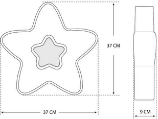 Decorativi Lampa do pokoju dziecinnego na pilota sufitowa szare gwiazdki 28W 407 Decorativi 407 - Lampy sufitowe - miniaturka - grafika 7