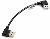 Kable USB - System-S System-S 57471617 USB 2.0 Typ A prawy na USB 2.0 Typ A lewy kątowy kabel do ładowania 15 cm 57471617 - miniaturka - grafika 1