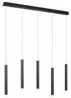 Lampy sufitowe - Leuchten Direkt 15205-18 - LED Żyrandol na lince BRUNO 5xLED/4,8W/230V czarny - miniaturka - grafika 1