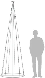 vidaXL Ozdoba świąteczna w kształcie choinki, 330 LED, 100x300 cm - Oświetlenie świąteczne - miniaturka - grafika 3