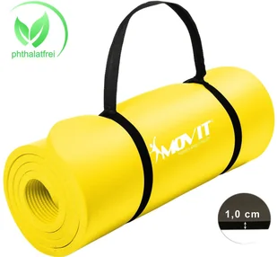 MOVIT ŻÓŁTA MATA PIANKOWA 183x60x1,0cm DO ĆWICZEŃ GIMNASTYKI FITNESS JOGI 20040615 - Maty do jogi - miniaturka - grafika 11