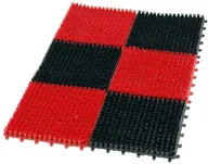 Wycieraczki - WYCIERACZKA TRAWKA PLASTIKOWA 6-CZĘŚCIOWA 36 55CM BLACK/RED - miniaturka - grafika 1