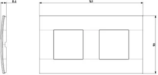 Vimar 4M (2+2) biały 19643.74 - Klawisze i ramki - miniaturka - grafika 3