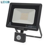 Oprawy, klosze i abażury - Kobi Oprawa LED MHC z czujnikiem 30W CZARNA barwa ZIMNOBIAŁA LED2B KFLNLC30ZBCZ - miniaturka - grafika 1