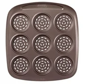Formy do ciast - Pyrex Forma na 9 mini pizz Asimetria 30 x 28 cm z nożykiem 722524 - miniaturka - grafika 1