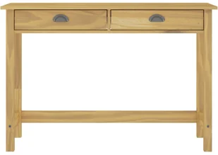 vidaXL Stolik konsola Hill Range, 2 szuflady, 110x45x74 cm, lita sosna vidaXL - Konsole i sekretarzyki - miniaturka - grafika 2