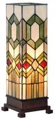 Lampy stojące - Lumilamp Kolumna, stolik pomocniczy lampa sufitowa, lampa w stylu Tiffany "Geo" 35 cm 5LL-3085 - miniaturka - grafika 1