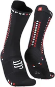 Skarpetki kolarskie - COMPRESSPORT COMPRESSPORT skarpetki rowerowe ProRacing Socks v4 Bike czarno-czerwone - miniaturka - grafika 1