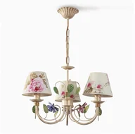 Lampy sufitowe - Light4home Żyrandol na łańcuchu CAMELLIA 3xE14/40W/230V różowy - miniaturka - grafika 1