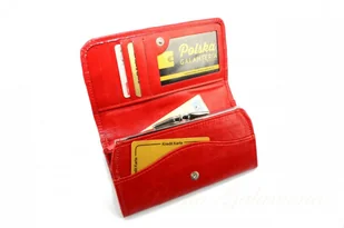 Sara Portfel Damski (PL) Długi z Klamrą Skóra Naturalna Licowa - Portfele - miniaturka - grafika 4