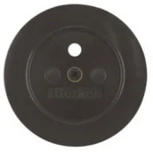 Klawisze i ramki - Berker R.classic czarny płytka do gniazda z uziemieniem z przesłonami B_3965792045 - miniaturka - grafika 1