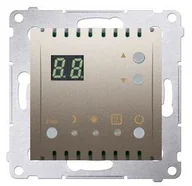 Regulatory i termostaty - Simon 54 Regulator temperatury z czujnik wew Złoty - miniaturka - grafika 1