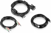 Kable - TRENDnet TRENDnet TK-CD15 15 ft. Zestaw kabli DVII, USB i audio KVM (podłączenie komputera DVI do przełącznika TRENDnet TK-232DV KVM, mysz/klawiatury, DVI-I, i 3,5 mm wejścia audio) TK-CD15 - miniaturka - grafika 1