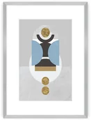 Obrazy i zdjęcia - Dekoria Plakat Geometric Shapes I 50 x 70 cm Ramka Srebrna 222G-000-54 - miniaturka - grafika 1