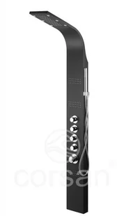 Corsan Panel prysznicowy A-013M Led z kaskadą biel alpejska RAL 9010 Mieszacz A-013M - Panele prysznicowe - miniaturka - grafika 2