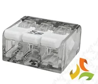 Inne akcesoria elektryczne - Bemko Szybkozłączka instalacyjna 3x0,2-4mm2 450V 32A transparentna z okienkiem testowym E03-P053-100 E03-P053-100/BEM - miniaturka - grafika 1