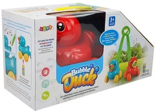 Import LEANToys Maszynka Do Baniek Mydlanych Czerwona Kaczka z Rączka Muzyczka Światła LT-8260-0 - Bańki mydlane - miniaturka - grafika 5