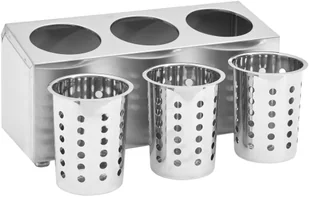 vidaXL Pojemnik na sztućce, 3 przegrody, prostokątny, stal nierdzewna vidaXL - Akcesoria do sztućców - miniaturka - grafika 6