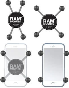 RAM Mount Uchwyt X-Grip montowany do ramy kierownicy lub do podstawy hamulca / sprzęgła w motocyklu do Apple iPhone 7 Plus (RAM-B-174-UN10) - Uchwyty samochodowe do telefonów - miniaturka - grafika 9
