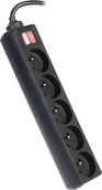 Listwy zasilające - PremiumCord Listwa zasilająca 5 gniazd 5m czarny ppa5k-05bk ppa5k-05bk - miniaturka - grafika 1