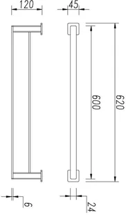 Omnires Nelson NL80226 CR chrom NL80226 CR - Wieszaki łazienkowe - miniaturka - grafika 3