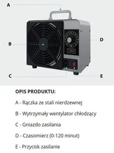 127 Koronas Generator ozonu profesjonalny ozonator wydajność 10g/h moc 130W 230 V) 12786295 76295-uniw - Ozonatory powietrza - miniaturka - grafika 4