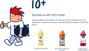 LEFRANC&BOURGEOIS Farba tempera 1litr żółta Lefranc and Bourgeois 719219 - Przybory szkolne - miniaturka - grafika 3