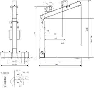 339 33969644 Zawiesie widłowe samopoziomujące udźwig 3 T długość wideł 800 mm) 69644-uniw - Wyposażenie gospodarstwa rolnego 339 33969644 Zawiesie widłowe samopoziomujące udźwig 3 T długość wideł 800 mm) 69644-uniw - Wyposażenie gospodarstwa rolnego - miniaturka - grafika 2