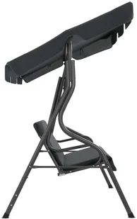 vidaXL Huśtawka ogrodowa, antracytowa, 170x110x153 cm - Huśtawki vidaXL Huśtawka ogrodowa, antracytowa, 170x110x153 cm - Huśtawki - miniaturka - grafika 3