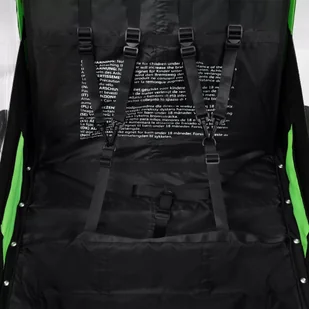 vidaXL Rowerowa przyczepka dla dzieci/wózek 2-w-1 Zielono-szara - Przyczepki rowerowe - miniaturka - grafika 7