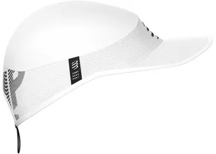 Compressport czapka biegowa z daszkiem PRO RACING CAP biała - Czapki i chusty sportowe męskie - miniaturka - grafika 3