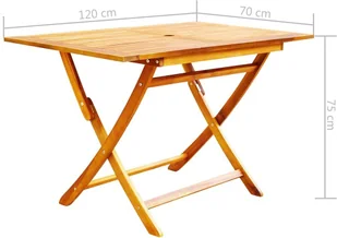 vidaXL 7-cz zestaw składanych mebli ogrodowych lite drewno akacjowe 3058156 - Meble ogrodowe - miniaturka - grafika 13