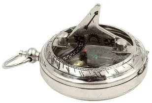 GD Srebrzysty zegar słoneczy z kompasem NC1028 224335 - Dekoracje domu - miniaturka - grafika 4