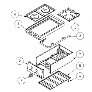 Stalgast kuchnia nastawna gazowa 2 palnikowa 400x700 10,5 kW - G30/31 9705230 - Piece, kotły  i płyty grzejne gastronomiczne - miniaturka - grafika 2