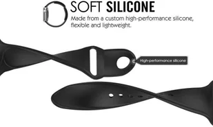 Tech-Protect Pasek Smoothbanb do Watch 1/2/3/4 42/44mm) Czarny - Akcesoria do smartwatchy - miniaturka - grafika 2