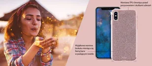 PURO Glitter Shine Cover - Etui iPhone Xs Max (Silver) IPCX65SHINESIL - Etui i futerały do telefonów - miniaturka - grafika 3