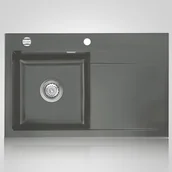 Zlewozmywaki - SystemCeram STEMA 80 LEWA LAVA 50550180 - miniaturka - grafika 1