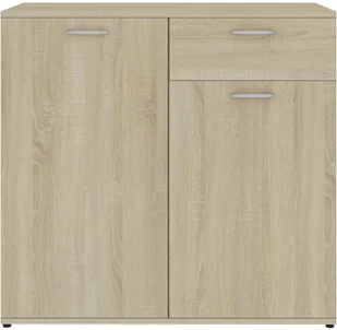 vidaXL Szafka, dąb sonoma, 80x36x75 cm, płyta wiórowa - Komody - miniaturka - grafika 7