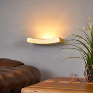 Lampy ścienne - Złota wygięta lampa ścienna Berra - miniaturka - grafika 1