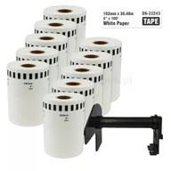 Etykiety do drukarek - Brother strefadrukarek.pl Zestaw taśm DK-22243 10 sztuk + uchwyt 102mm x 30,48m - zamiennik |OSZCZĘDZAJ DO 80% - ZADZWOŃ! 730811399 PROMOCJA! SET-10-BU-DK-22243 - miniaturka - grafika 1