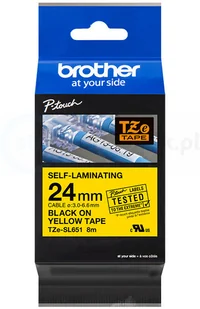 Brother Oryginalna taśma samolaminująca TZE-SL651 24mm x 8m żółta/czarny nadruk PROMOCJA! OEM-TZE-SL651 - Taśmy do drukarek barwiące Brother Oryginalna taśma samolaminująca TZE-SL651 24mm x 8m żółta/czarny nadruk PROMOCJA! OEM-TZE-SL651 - Taśmy do drukarek barwiące - miniaturka - grafika 1