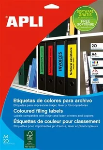 APLI Etykiety samoprzylepne do segregatora , 61x190mm, zielone AP1377 - Etykiety samoprzylepne i bloki etykiet - miniaturka - grafika 2
