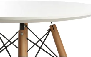 King Home Stolik DSW FI 60 - biały, buk 130-XWD2-Y60.KIDS - Ławy i stoliki kawowe - miniaturka - grafika 4